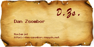Dan Zsombor névjegykártya