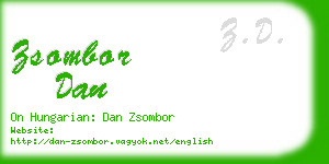 zsombor dan business card